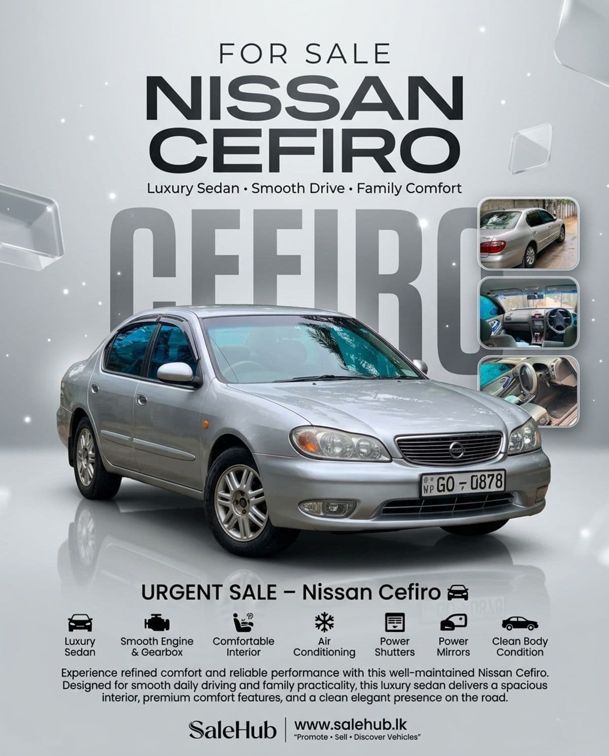 2000 Nissan Cefiro for sale in Kinniya, Sri Lanka
