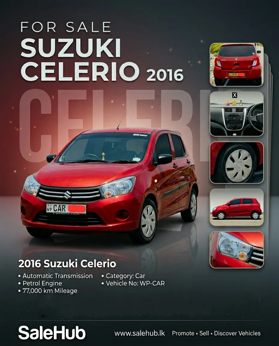 2016 Suzuki Celerio for sale in Dehiwala, Sri Lanka