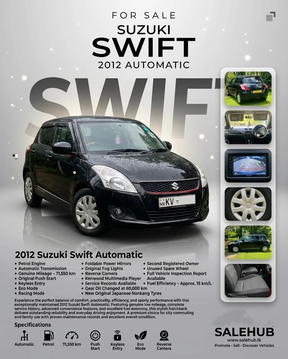 2012 Suzuki Swift for sale in Kegalle, Sri Lanka